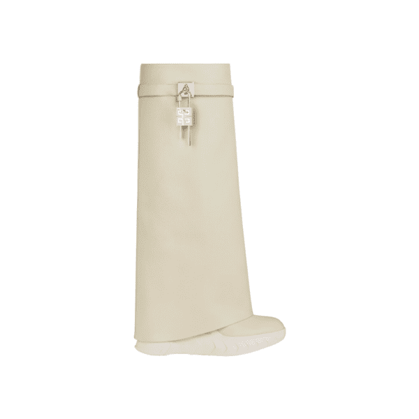 GIVENCHY SHARK LOCK BIKER ANKLE BOOTS IN GRAINED LEATHER