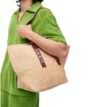 LOEWE FOLD SHOPPER BAG IN RAFFIA