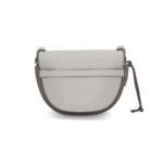 LOEWE SMALL GATE CUAL BAG IN SOFT CALFSKIN AND JACQUARD