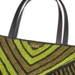 LOEWE PUZZLE FOLD TOTE XL BAG IN RAFFIA