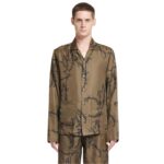 NANUSHKA EMIN SILK-TWILL SHIRT GREEN