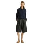 YVES SALOMON CROPPED JACKET IN DOUBLE-SIDED VELOUR LAMB LEATHER