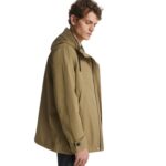 YVES SALOMON SHORT COTTON-BLEND PARKA