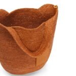 LOEWE MINI SLIT BAG IN RAFFIA AND CALFSKIN