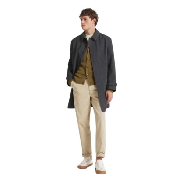 YVES SALOMON TECHNICAL COLD WOOL MAC COAT