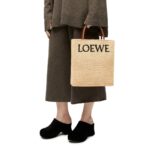 LOEWE STANDARD A4 TOTE BAG IN RAFFIA