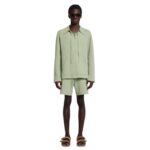 NANUSHKA WALYER TERRY-KNIT SHORTS FADED SAGE