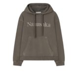 NANUSHKA EVER ORGANICALLY GROWN COTTON-FLEECE HOODIE ASPHALT