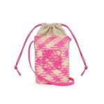 LOEWE SQUARE POCKET ANAGRAM CHECKS IN IRACA PALM AND CLASSIC CALFSKIN