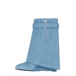 GIVENCHY SHARK LOCK ANKLE BOOTS IN RAFFIA