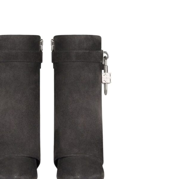 GIVENCHY SHARK LOCK ANKLE BOOTS IN SUEDE