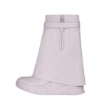 GIVENCHY SHARK LOCK BIKER ANKLE BOOTS IN GRAINED LEATHER