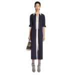 DRIES VAN NOTEN LACED SHIRT DRESS MIDNIGHT