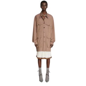 DRIES VAN NOTEN UTILITY SHIRT DRESS SMOKE
