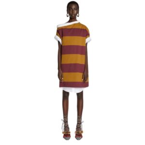 DRIES VAN NOTEN SWEATSHIRT DRESS MUSTARD