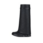 GIVENCHY SHARK LOCK BIKER ANKLE BOOTS IN GRAINED LEATHER