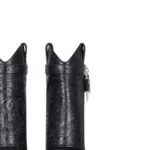 GIVENCHY SHARK LOCK COWBOY ANKLE BOOTS IN WESTERN LEATHER