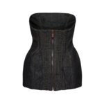 MAGDA BUTRYM STRAPLESS HOURGLASS CORSET IN INDIGO