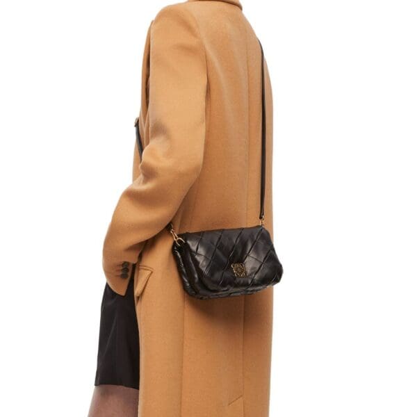 LOEWE GOYA PUFFER MINI BAG IN SHINY LAMBSKIN