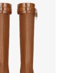 GIVENCHY SHARK LOCK STILETTO SANDAL BOOTS IN LEATHER