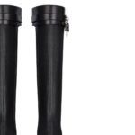 GIVENCHY SHARK LOCK STILETTO SANDAL BOOTS IN LEATHER