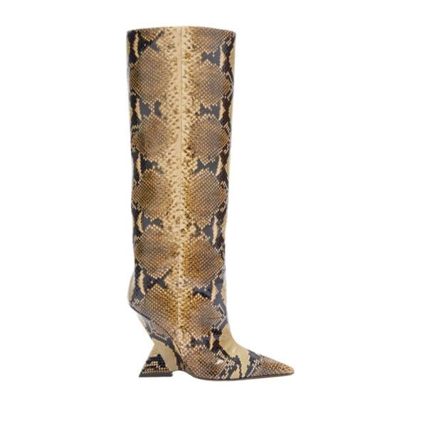 THE ATTICO ''CHEOPE'' SAND AND BLACK TUBE BOOT