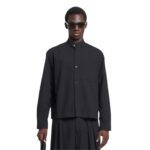 NANUSHKA ABBAS WASHED-CANVAS SHIRT BLACK