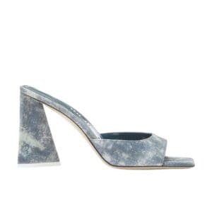 THE ATTICO ”MINI DEVON” BLUE DENIM MULE
