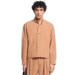 NANUSHKA ABBAS WASHED-CALICO SHIRT BROWN