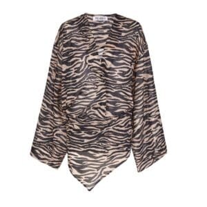 THE ATTICO CAPPUCCINO AND BLACK MINI DRESS