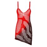 THE ATTICO BLUE AND LIGHT GREY MINI DRESS