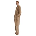 YVES SALOMON MERINO KNIT AND MINK LONG CARDIGAN
