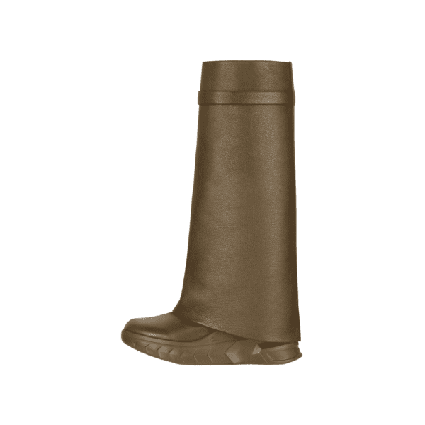 GIVENCHY SHARK LOCK BIKER ANKLE BOOTS IN GRAINED LEATHER