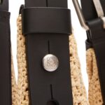 LOEWE HOBO BAG IN RAFFIA AND CALFSKIN