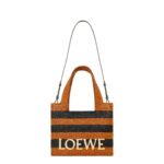 LOEWE FONT TOTE BAG IN RAFFIA