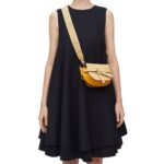 LOEWE GATE DUAL MINI BAG IN SOFT CALFSKIN AND JACQUARD