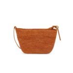 LOEWE MINI SLIT CLUTCH BAG IN RAFFIA AND CALFSKIN