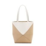 LOEWE PUZZLE FOLD TOTE BAG IN SHINY CALFSKIN