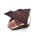 LOEWE PUZZLE FOLD TOTE BAG IN RAFFIA