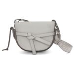 LOEWE SMALL GATE CUAL BAG IN SOFT CALFSKIN AND JACQUARD