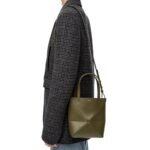 LOEWE PUZZLE FOLD TOTE MINI BAG IN SHINY CALFSKIN