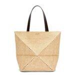LOEWE PUZZLE FOLD TOTE XL BAG IN RAFFIA