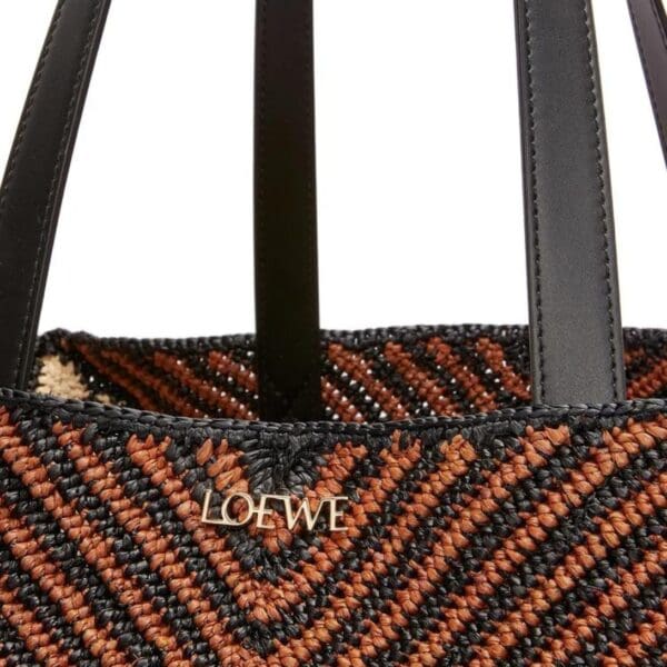 LOEWE PUZZLE FOLD TOTE XXL BAG IN RAFFIA