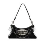 GOTHIC DSQUARED2 DENIM SHOULDER BAG