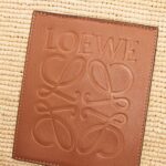 LOEWE LARGE SLIT BAG IN RAFFIA AND CALFSKIN