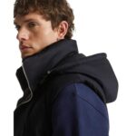 YVES SALOMON LORO PIANA FABRIC DOWN GILET WITH MINK TRIM