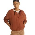 YVES SALOMON SHORT DRAWSTRING NECK DOWN JACKET