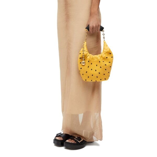 LOEWE MINI SQUEEZE BAG IN LEATHER WITH BEADS