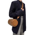 LOEWE LARGE BRACELET CLUTCH BAG IN PLEATED NAPPA