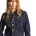 DSQUARED2 DARK RINSE WASH BOYFRIEND JEAN JACKET